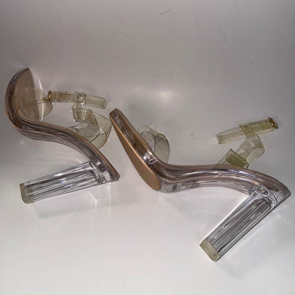 Liliana Clear Strappy Heels